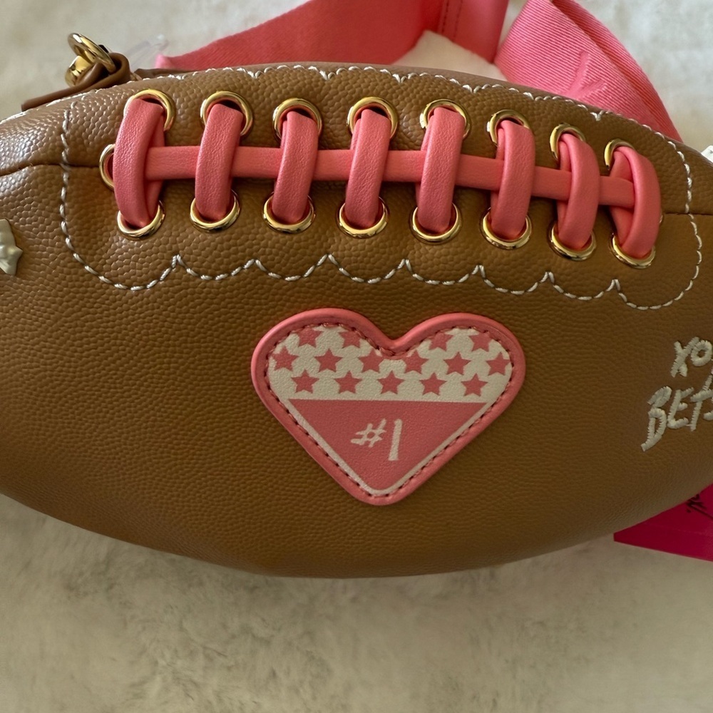 🎀🏈Betsey Johnson Kitsch Crossbody Football XOTOSS NWT 🏈🎀 - Picture 11 of 15